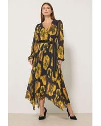 Star by Julien MacDonald - Floral Mesh Pleated Maxi Dress - Lyst