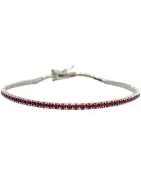 Harfi - Ruby Gemstone Sterling Tennis Bracelet - Lyst