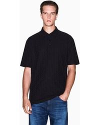 ARMANI EXCHANGE - All Over Print Polo Shirt Monogram Logo - Lyst