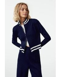 WOVCOR - 2-Piece Set Zip-Up Knit Cardigan & Wide Leg Pants - Lyst