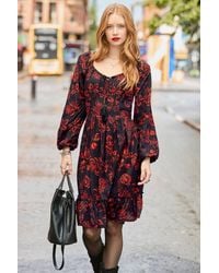 Joe Browns - Dramatic Floral Frill Hem Mini Dress - Lyst