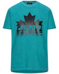 DSquared² - Canada Maple Leaf Logo Cool Fit Green T-shirt - Lyst