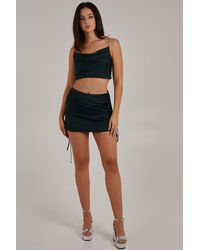 Pink Vanilla - Diamante Tie Waist Skirt - Lyst