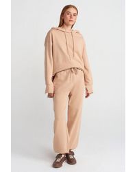 Dilvin - Wide-Leg Fleece Jogger Pants - Lyst