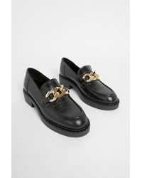 Warehouse - Real Leather Croc Chunky Loafer - Lyst