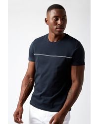 Burton - Navy Textured Piping T-shirt - Lyst