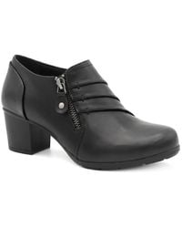 Pavers - Zip Fasten Block Heel Ankle Boots - Lyst