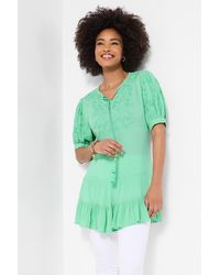 Joe Browns - Embroidered Tunic Dress With Keyhole Neckline & Tiered Hem - Lyst