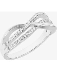T.H.Baker - Cubic Zirconia Double Crossover Ring 8.84.8809 - Lyst