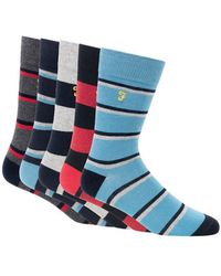 Farah - 5 Pack 'verlander' Cotton Blend Socks - Lyst