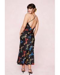 Nasty Gal - Plus Size Cowl Back Floral Print Maxi Dress - Lyst
