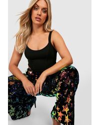 Boohoo - Plus Sequin Star Embellished Flares - Lyst