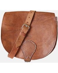 Berber Leather - 'The Temara' Large Leather Saddle Bag - Lyst