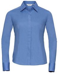 Russell Collection - Poplin Easy-Care Fitted Long-Sleeved Shirt - Lyst