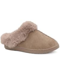 Pavers - Luxury Faux Fur Lined Mule Slippers - Lyst