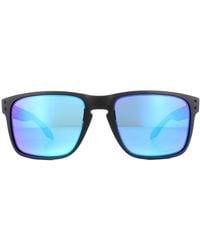 Oakley - Square Matte Black Prizm Sapphire Iridium Polarized Sunglasses - Lyst