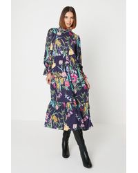 Oasis - Floral Printed Tiered Midaxi Dress - Lyst