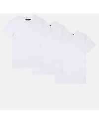 Burton - 3 Pack White Muscle Fit Crew Neck T-shirts - Lyst