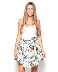 Love Lace - Asymmetrical Bottom Skirt With Covered Zip - Lyst