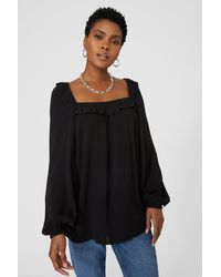 PRINCIPLES - Petite Frill Detail Bell Sleeve Top - Lyst