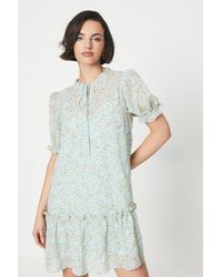 Oasis - Occasion Floral Embroidered Smock Dress - Lyst