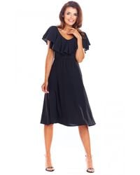 Love Lace - Summer Short Sleeve Midi Dress With Ruffles - Lyst