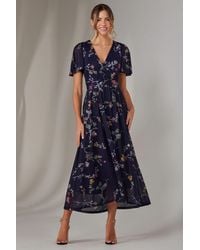 Jolie Moi - Mesh Short Sleeve Midaxi Dress - Lyst