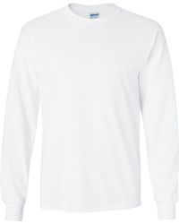 Gildan - Plain Crew Neck Ultra Cotton Long Sleeve T-Shirt - Lyst