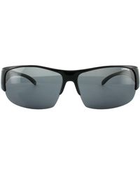Polaroid - Suncovers Semi Rimless Black Grey Polarized Sunglasses - Lyst
