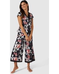 DEBENHAMS - Woven Floral Revere Top With Contrast Collar - Lyst