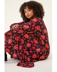 Roman - Curve Floral Print Stretch Dress - Lyst