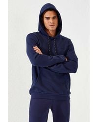 TOMMY LIFE - Solid Hooded Sweatshirt With Pocket - Lyst