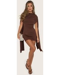 Rebellious Fashion - Gathered Cape Mini Dress - Lyst