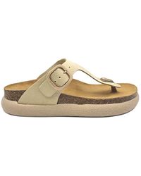 Scholl - 'ana.is Chunky' Suede Flat Toe Post Sandal - Lyst