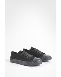 Boohoo - Low Top Lace Up Trainers - Lyst