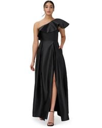 Adrianna Papell - One Shoulder Mikado Gown - Lyst
