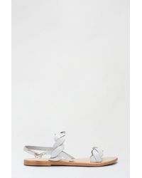 Dorothy Perkins - Wide Fit Leather White Jakarta Sandal - Lyst