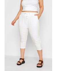 Yours - Cool Cotton Cropped Joggers - Lyst