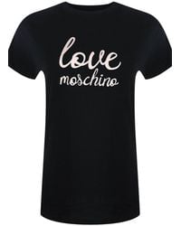 Love Moschino - Short Sleeve Round T-Shirt - Lyst