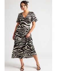 Urban Bliss - Zebra Empire Midi Dress - Lyst