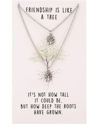 T.H.Baker - Sentiments Friendship Is Like A Tree Matching Pendants 29936 - Lyst