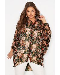 Yours - Sheer Floral Long Shirt - Lyst