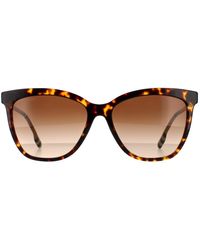 Burberry - Square Dark Havana Brown Gradient Sunglasses - Lyst