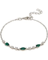 LÁTELITA London - Olivia Gemstone Bracelets Silver Emerald & White Cz - Lyst