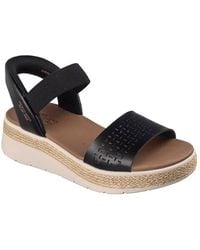 Skechers - Bobs Sun Ray Slip-Ins Perforated Duraleather Sandals - Lyst
