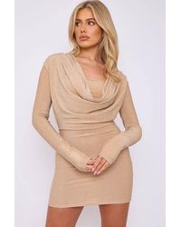 Stylewise - Lurex Draped Cowl Neck - Lyst