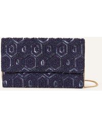 Accessorize - Classic Beaded Hand Embellished Clutch - Lyst