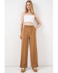 Bigdart - Wide Leg Trousers With Elastic Waist - Lyst