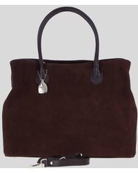 Ashwood Leather - Real Leather & Suede Large Handbag With Detachable Strap - Lyst