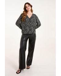 Blue Vanilla - Long Sleeve V-Neck Blouse - Lyst